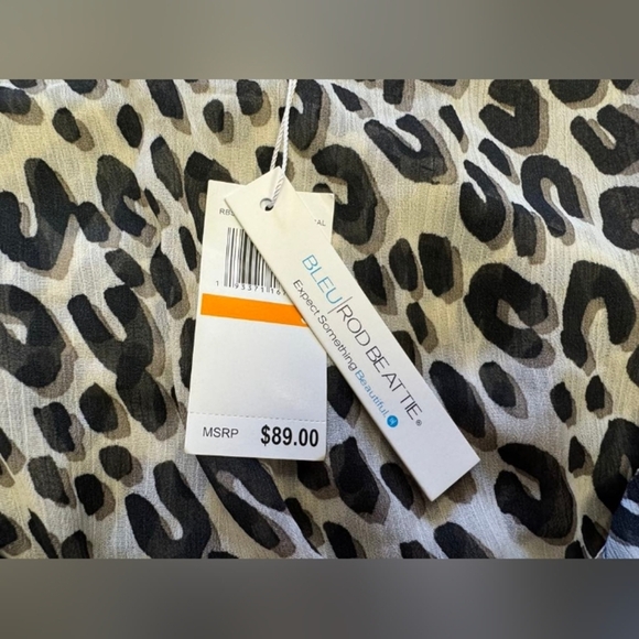 Bleu Rod Beattie NWT Caftan Cover Up Animal Print Size Small - Picture 5 of 8